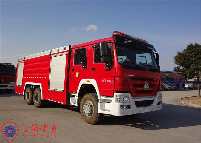 Four Door Structure Fire Fighting Truck 6x4 Drive ISO9001/CCC Foam Fire Truck