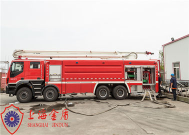 8x4 High Spraying Water Tower Fire Truck 39 Ton 25m Working Height 6 Seats