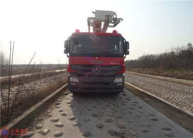 ความสูง 32m กำลังโหลดสูงสุด 23700Kg Water Tower Fire Truck พร้อมรถบรรทุกน้ำ 4800kg