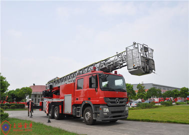 นำเข้า Benz Chassis 6X4 Drive Aerial Ladder รถดับเพลิง 32 เมตรความสูงการทำงาน
