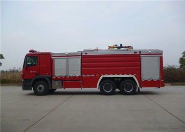265KW 6x4 การขับรถดับเพลิงเชิงพาณิชย์รถดับเพลิงบรรทุกน้ำและโฟม