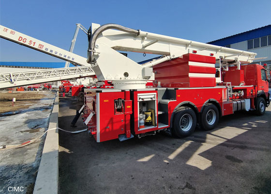435Hp Aerial Ladder Platform รถดับเพลิง 6x4 Drive 4500mm Wheelbase