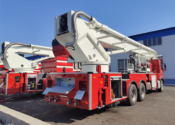 6x4 Driving Aerial Ladder Platform รถดับเพลิงพร้อมโฟมน้ำ 5,000 กก. 2,000 กก