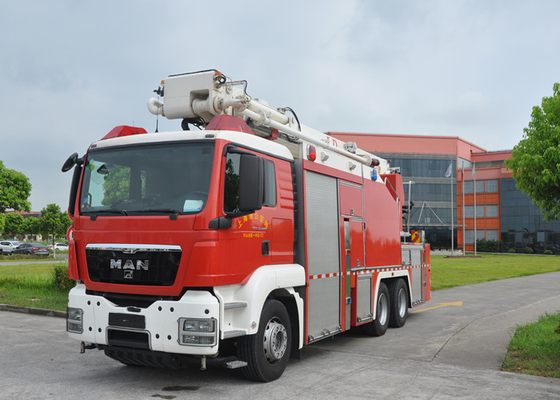 รถดับเพลิง MAN 6x4 Drive Water Tower 32 เมตร สำหรับอาคารสูง